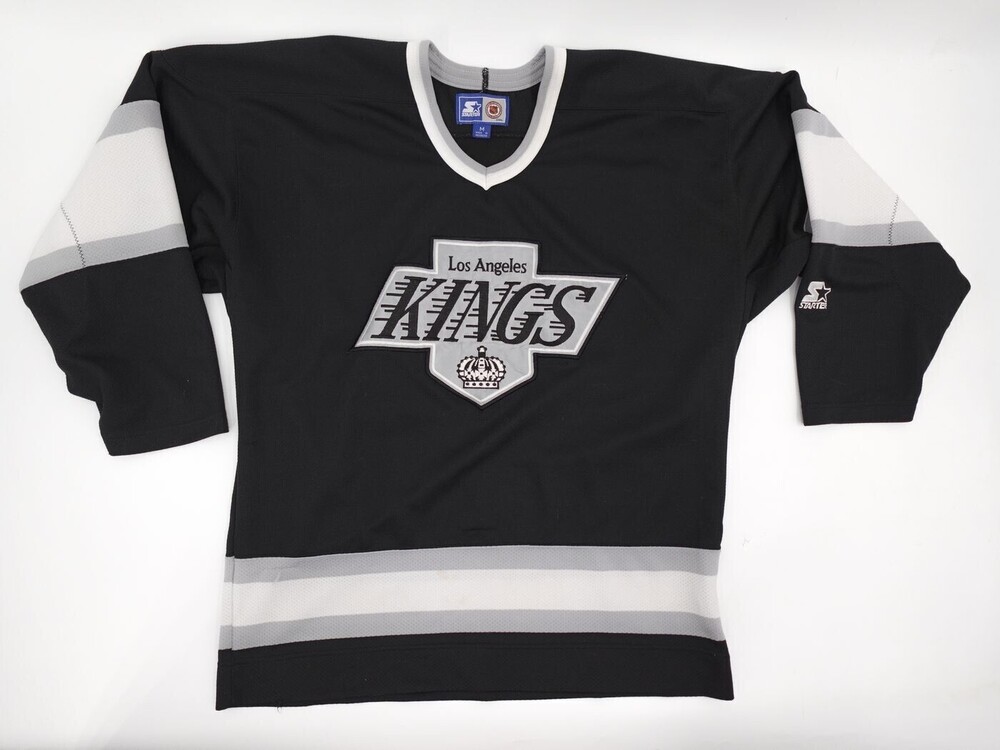 Los Angeles Kings Jersey Mens Medium Black NHL Western Conference Patch